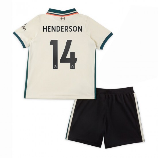 Camisola Liverpool Henderson 14 Criança Equipamento Segundo 2021-2022 Manga Curta